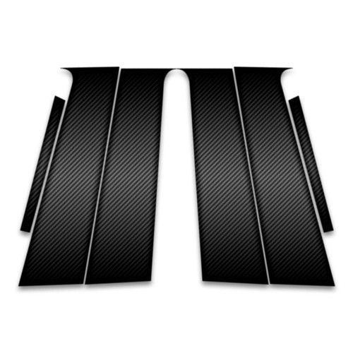 6pc carbon fiber pillar post - carbon,